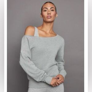 Carbon38 Off-Shoulder Terry Sweatshirt